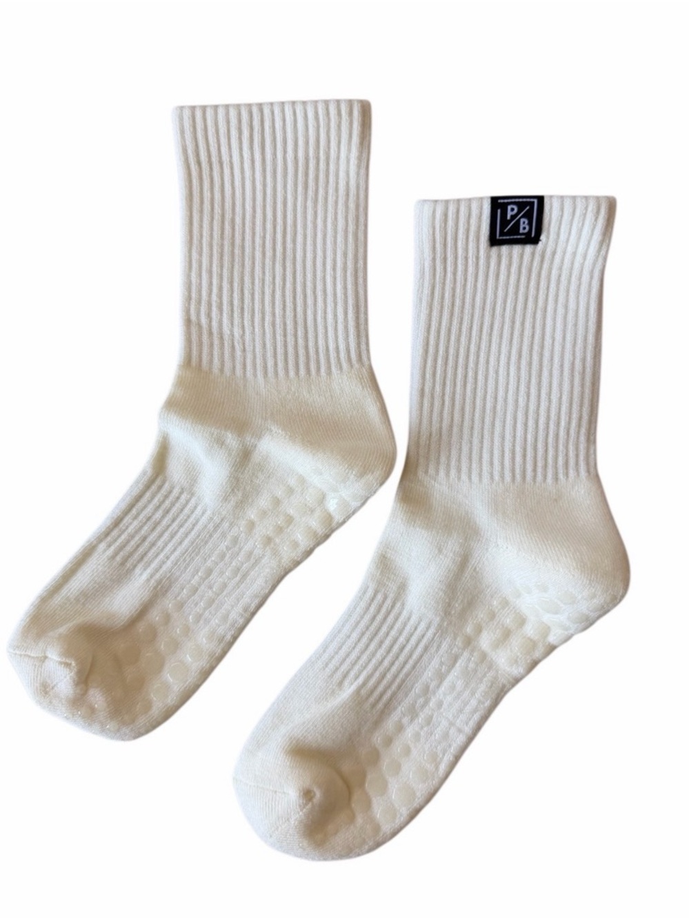 Pilates crew grip socks